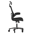 Scranton & Co High-Back Ergonomic Swivel Task Chair with Headrest in Black Mesh