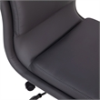Scranton & Co Mid-Back Armless Task Chair in Gray LeatherSoft and Chrome Base