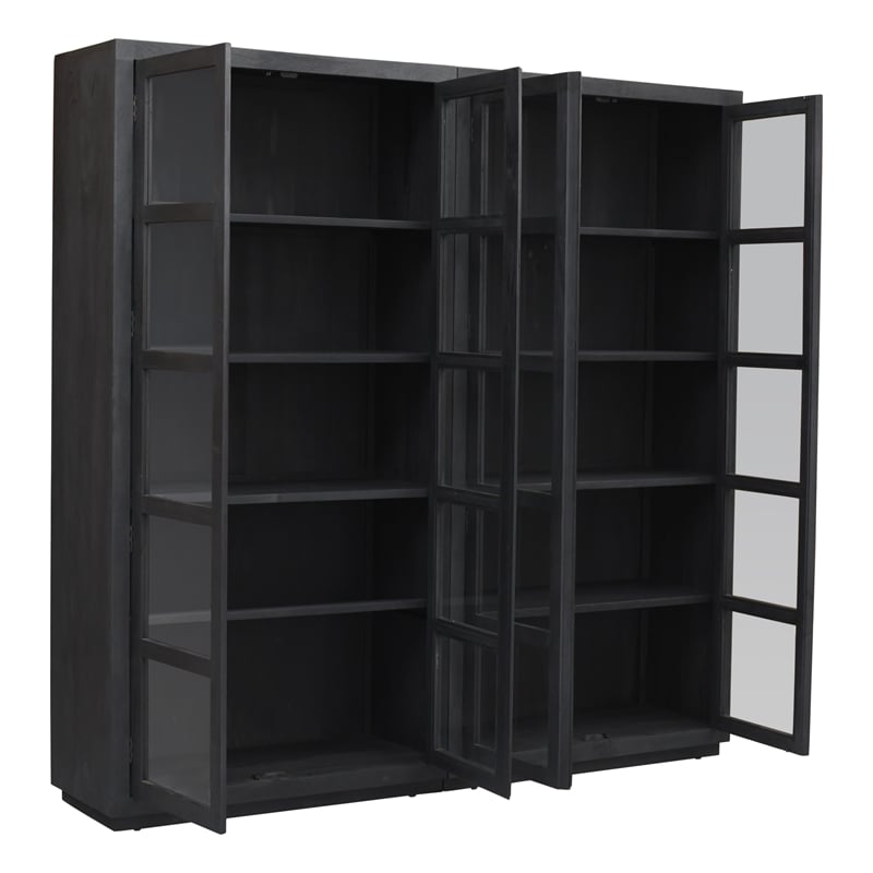 Scranton & Co Reclaimed Wood Bookcase in Graphite Black Finish