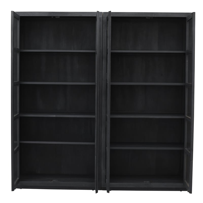 Scranton & Co Reclaimed Wood Bookcase in Graphite Black Finish