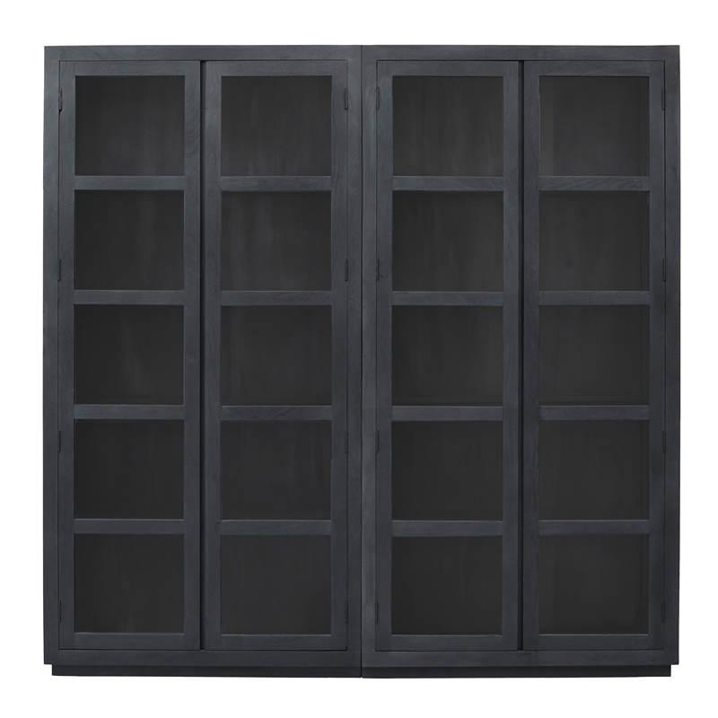 Scranton & Co Reclaimed Wood Bookcase in Graphite Black Finish