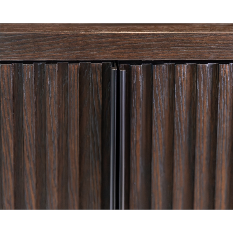 Scranton & Co Executive Wood Bookcase with Doors in Dark Chocolate Finish