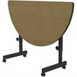 Scranton & Co 24 in x 48 in Flip Top Adjustable Table in Fusion Maple