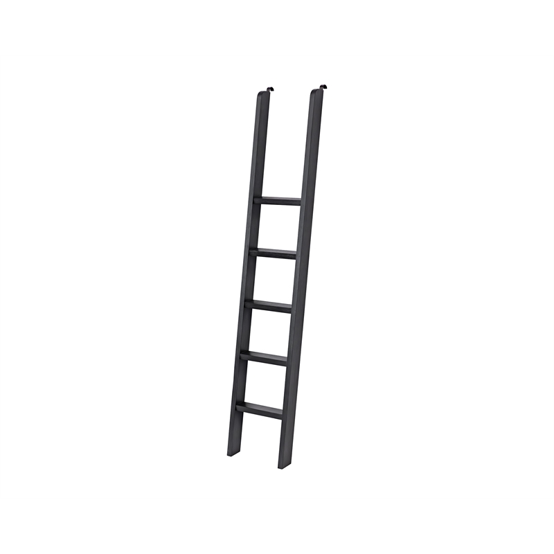 Scranton & Co Tall Bookcase Wall with Ladder in White Wood Finish