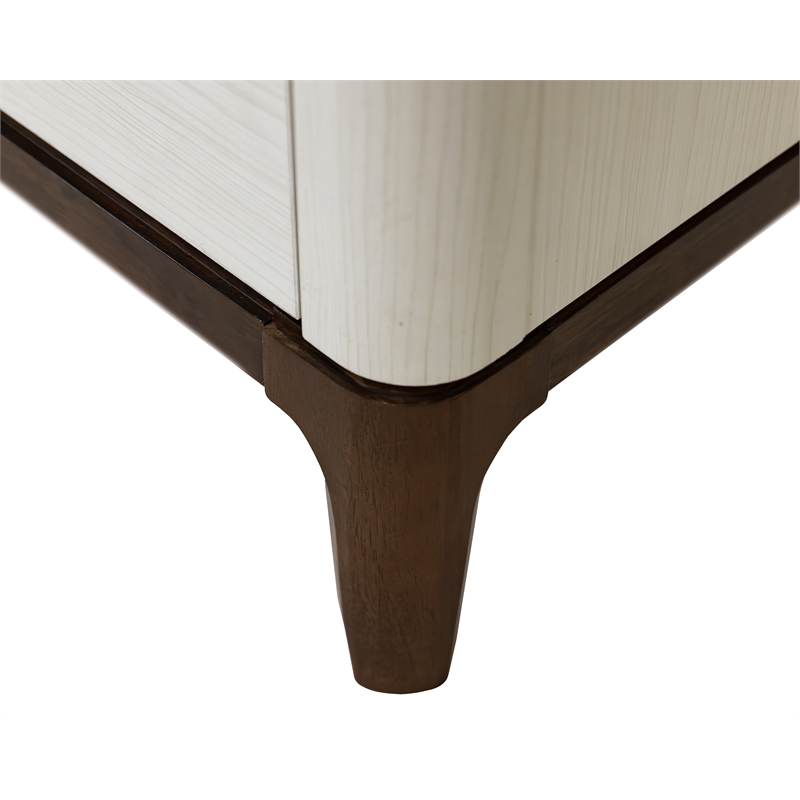 Scranton & Co Laminate Wood L Desk in White Finish