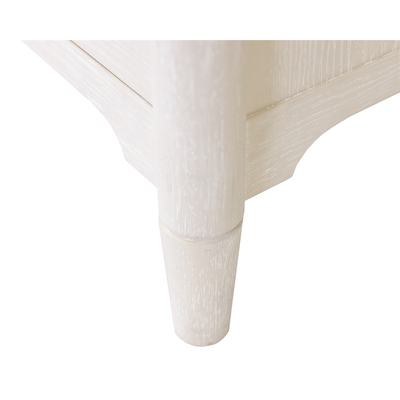 Scranton & Co Double Pedestal Executive L Desk in Ash White Finish