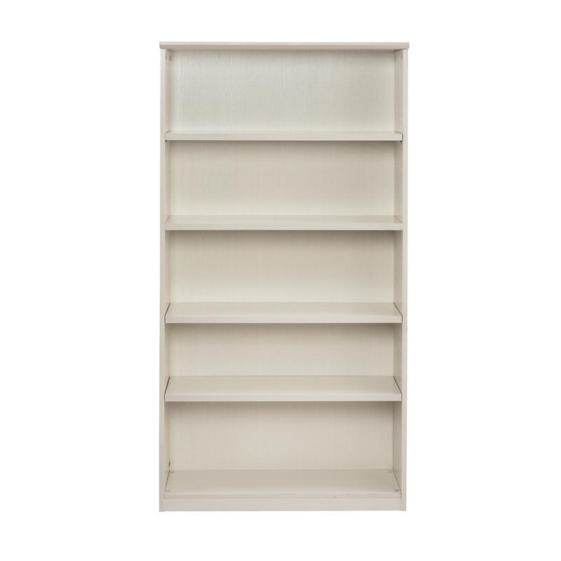 Scranton & Co 5 Shelf Bookcase in Sea Salt Laminate Finish