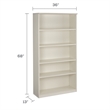 Scranton & Co 5 Shelf Bookcase in Sea Salt Laminate Finish