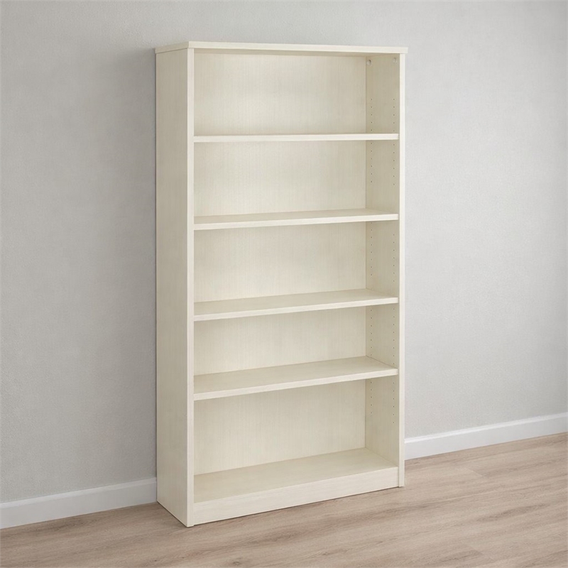 Scranton & Co 5 Shelf Bookcase in Sea Salt Laminate Finish