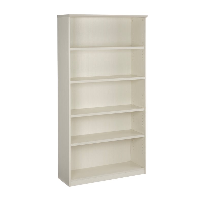 Scranton & Co 5 Shelf Bookcase in Sea Salt Laminate Finish