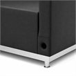 Scranton & Co 5 Pc Reception Seating Set in Black Leather and Steel