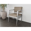 Scranton & Co Steel Guest Chair with Upholstered Back Seat Silver Frame