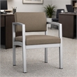 Scranton & Co Steel Guest Chair with Upholstered Back Seat Silver Frame