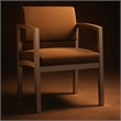 Scranton & Co Steel Guest Chair with Upholstered Back Seat Silver Frame