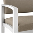Scranton & Co Steel Guest Chair with Upholstered Back Seat Silver Frame