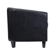 Scranton & Co Office Guest Chair in Black Leather with Streamlined Stitching