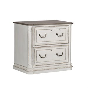 Scranton & Co White Jr Executive Media Lateral File with Canted Corners