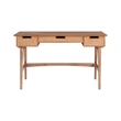 Scranton & Co Desk with 3 Woven Rattan Drawers in Natural Wood