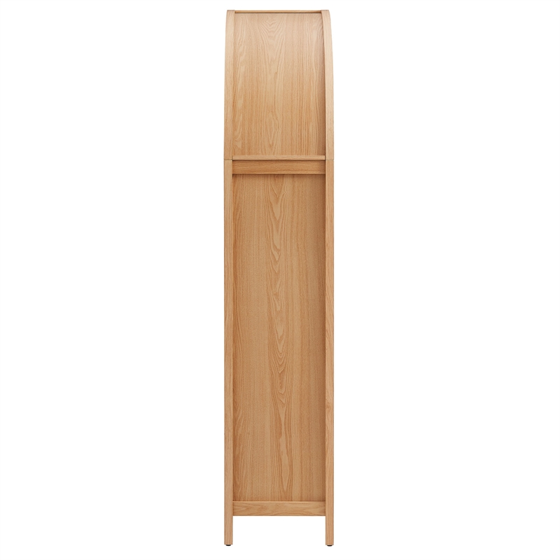 Scranton & Co 79 in Tall Rattan Arched Cabinet with Adjustable Shelves