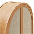 Scranton & Co 79 in Tall Rattan Arched Cabinet with Adjustable Shelves