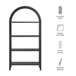 Scranton & Co 72 in Large Sculptural Arched Shelf Bookcase in Black