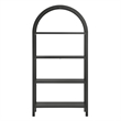 Scranton & Co 72 in Large Sculptural Arched Shelf Bookcase in Black