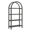 Scranton & Co 72 in Large Sculptural Arched Shelf Bookcase in Black