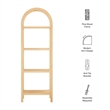 Scranton & Co 72 in Walnut Narrow Arched Bookcase with Pine Frame