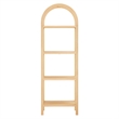 Scranton & Co 72 in Walnut Narrow Arched Bookcase with Pine Frame