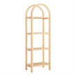 Scranton & Co 72 in Walnut Narrow Arched Bookcase with Pine Frame