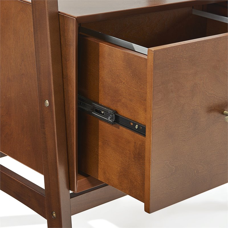 Scranton & Co 3 Piece Wood Etagere Bookcase Set with Shelves in Mahogany