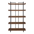 Scranton & Co 5 Level Acacia Bookshelf with Iron Frame in Brown