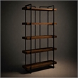 Scranton & Co 5 Level Acacia Bookshelf with Iron Frame in Brown