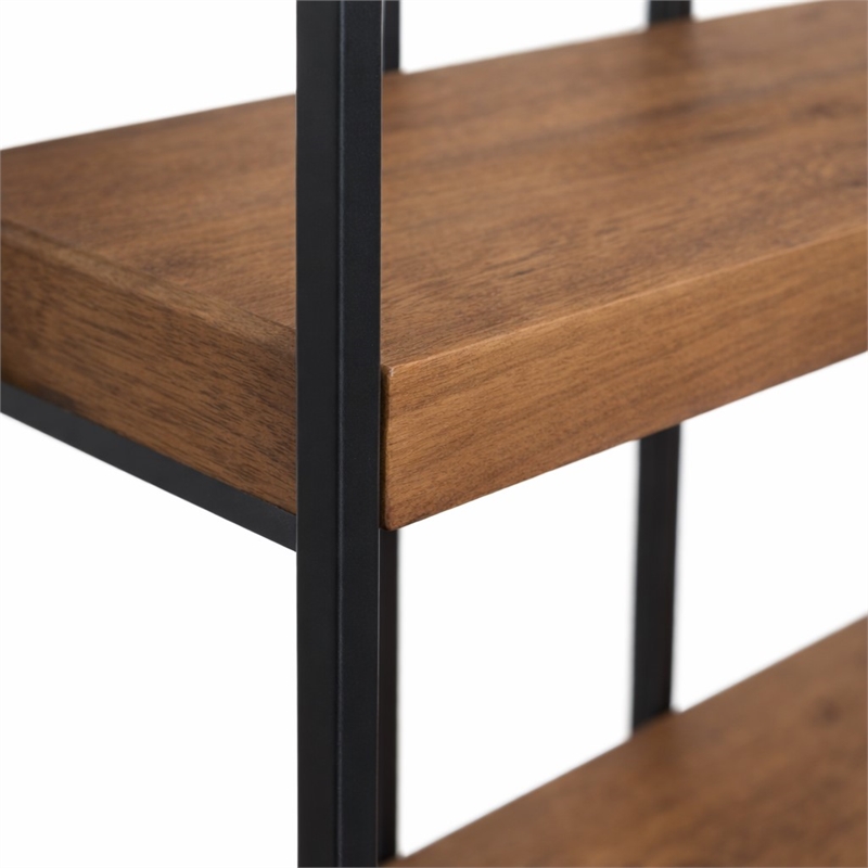 Scranton & Co 5 Level Acacia Bookshelf with Iron Frame in Brown