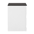 Scranton & Co Lateral File Cabinet in White with Charcoal Pine Top