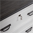 Scranton & Co Lateral File Cabinet in White with Charcoal Pine Top