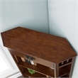 Scranton & Co 3-Shelf Corner Bookcase in Mission Oak
