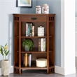 Scranton & Co 3-Shelf Corner Bookcase in Mission Oak