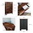 Scranton & Co 3-Shelf Corner Bookcase in Mission Oak