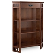 Scranton & Co 3-Shelf Corner Bookcase in Mission Oak