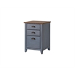 Scranton & Co 3-Drawer File Cabinet in Blue Wood Fully Assembled