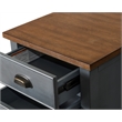 Scranton & Co 3-Drawer File Cabinet in Blue Wood Fully Assembled
