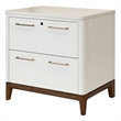 Scranton & Co Laminate Wood Lateral File Cabinet in White Finish