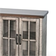 Scranton & Co Mahogany TV Console with Glass Cabinets in Gray Finish