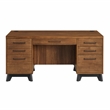 Scranton & Co Modern Wooden Executive Desk with Double Pedestal Design