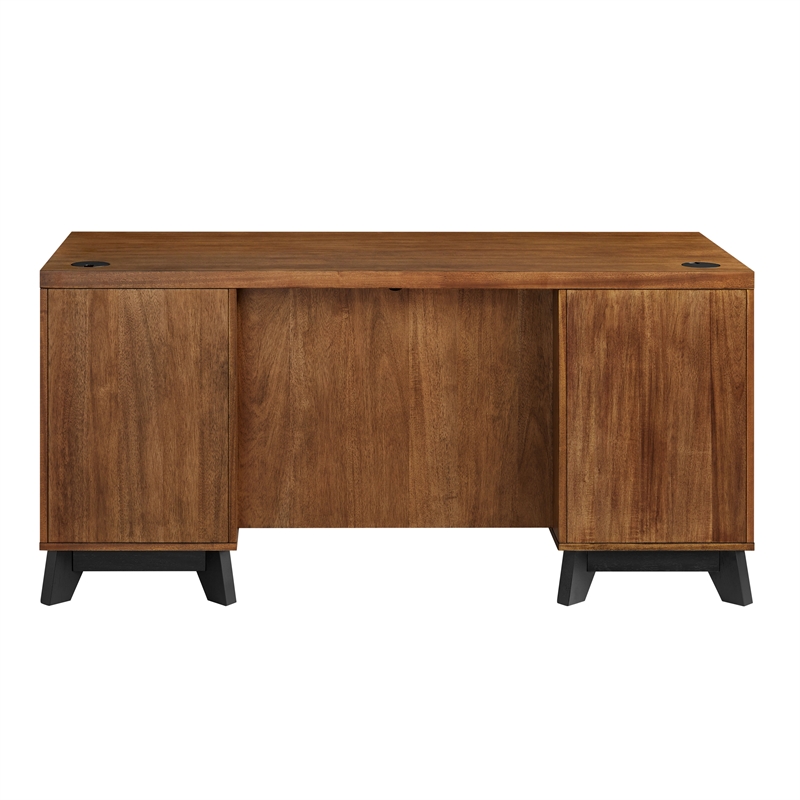 Scranton & Co Modern Wooden Executive Desk with Double Pedestal Design