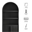 Scranton & Co Tall Arched Display Cabinet Bookcase in Black Oak