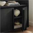 Scranton & Co Tall Arched Display Cabinet Bookcase in Black Oak