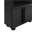 Scranton & Co Tall Arched Display Cabinet Bookcase in Black Oak