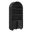 Scranton & Co Tall Arched Display Cabinet Bookcase in Black Oak